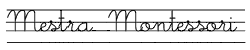 Fuente de letra Mestra Montessori