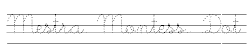 Fuente de letra Mestra Montessori Punteada