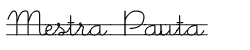 Fuente de letra mestra pautada